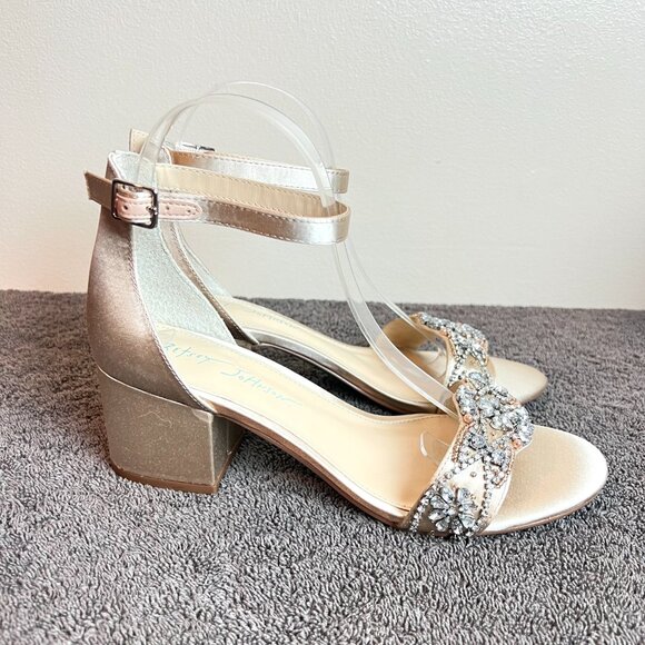 Betsey Johnson Shoes - 7.5W 7.5 WIDE WIDTH Betsey Johnson Sb-Mel Champagne Dress Sandals Heels Shoes